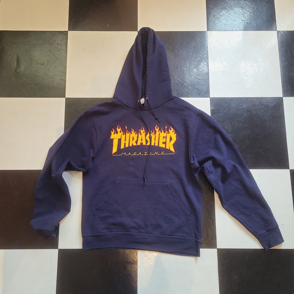 Thrasher Navy Blue Hoodie